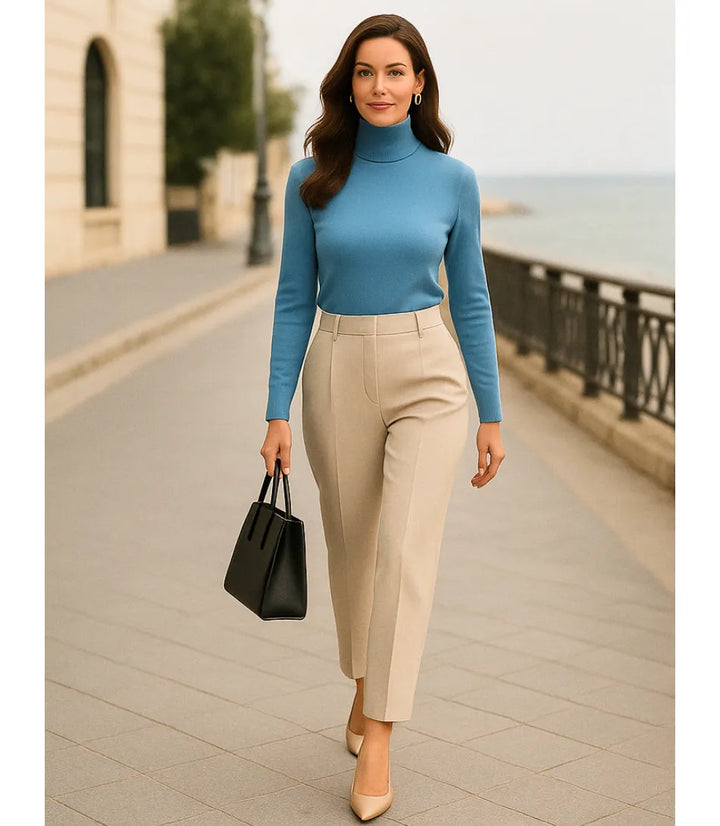 Women's Brushed Thermal Turtleneck Knit Top