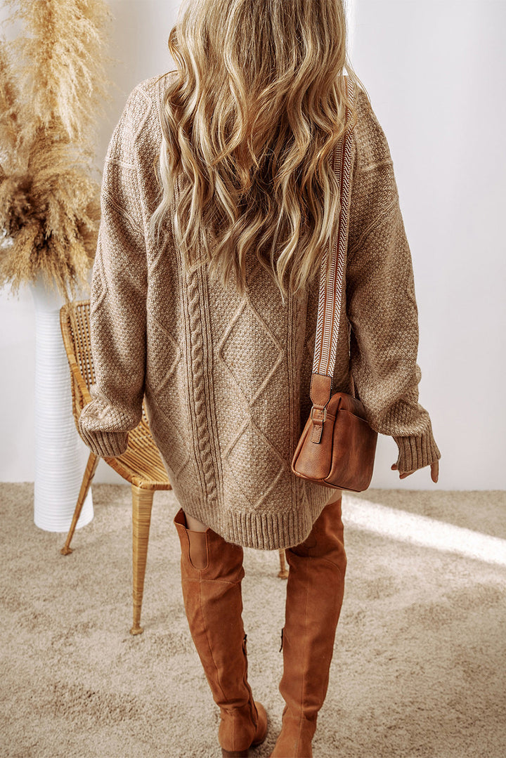 Women's Cable Knit Sweater Dress