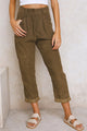 Women's Corduroy High-Waist Straight-Leg Trousers