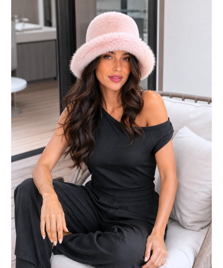 Women's Faux Fur Bucket Hat