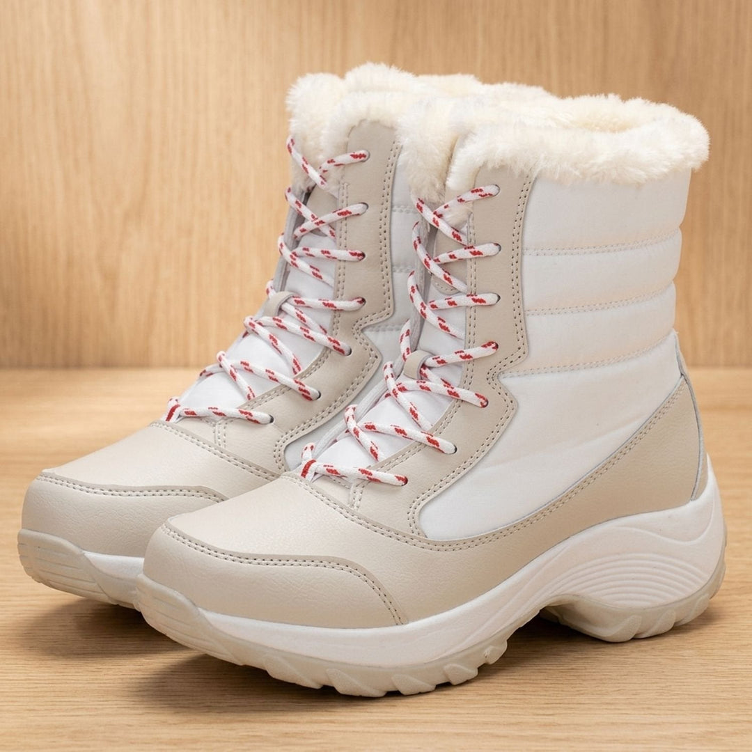 Women's Faux Fur-Lined Lace-Up Snow Boots