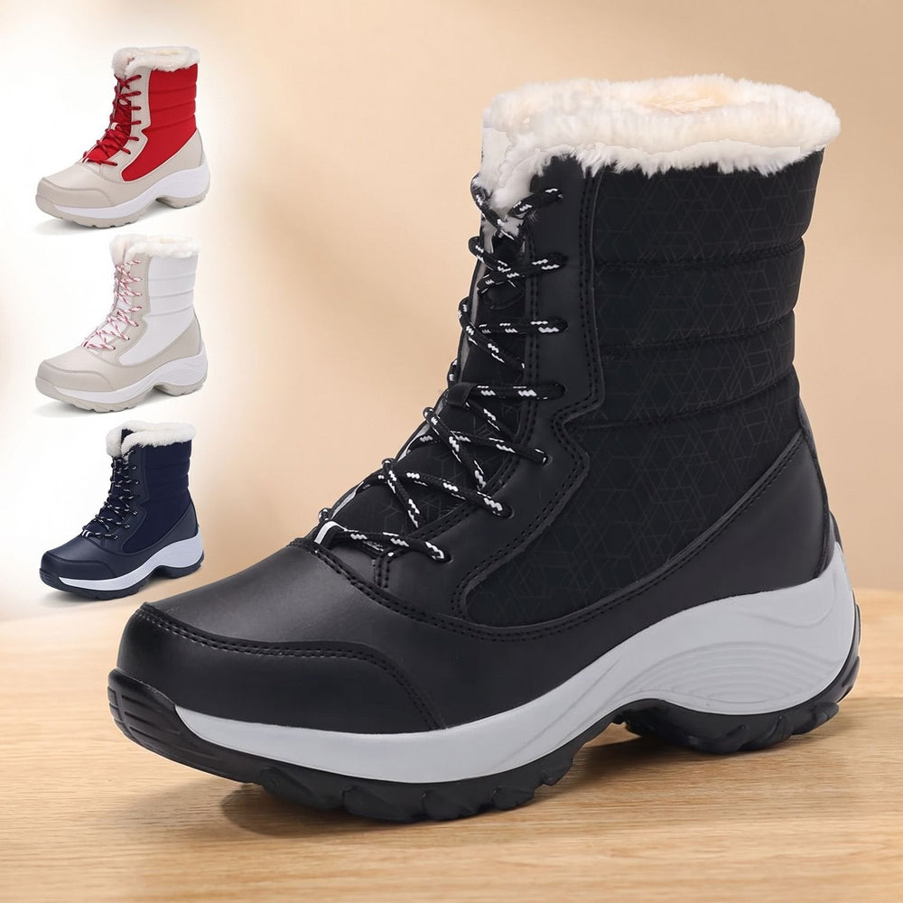 Women's Faux Fur-Lined Lace-Up Snow Boots
