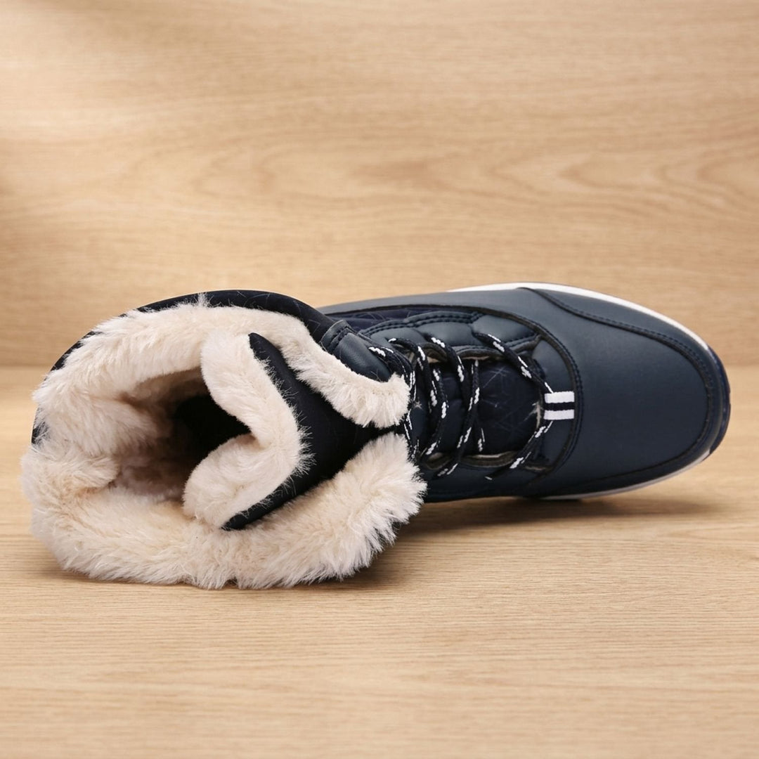 Women's Faux Fur-Lined Lace-Up Snow Boots