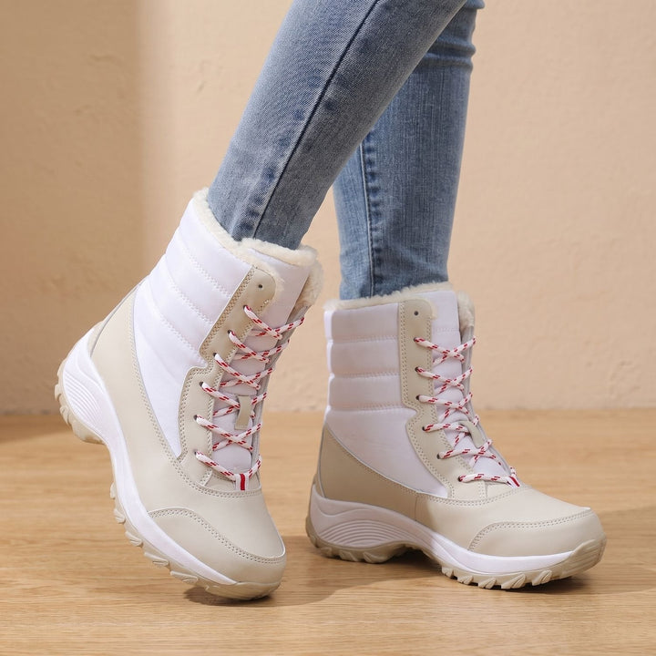 Women's Faux Fur-Lined Lace-Up Snow Boots