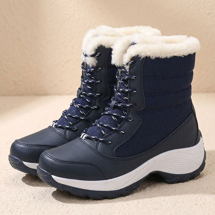 Women's Faux Fur-Lined Lace-Up Snow Boots
