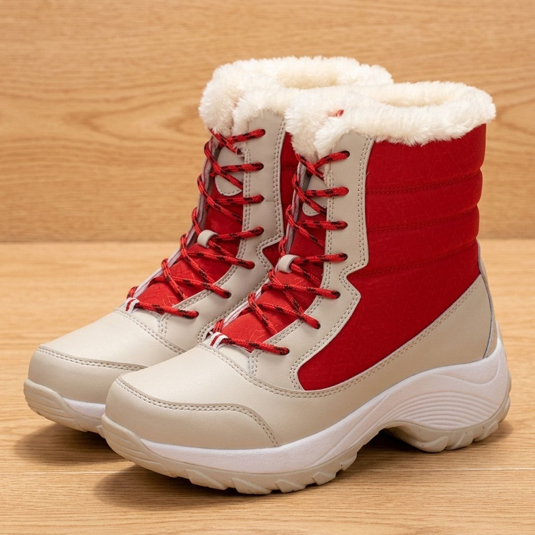 Women's Faux Fur-Lined Lace-Up Snow Boots