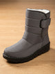 Women's Fleece-Lined Mid-Calf Winter Boots with Strap