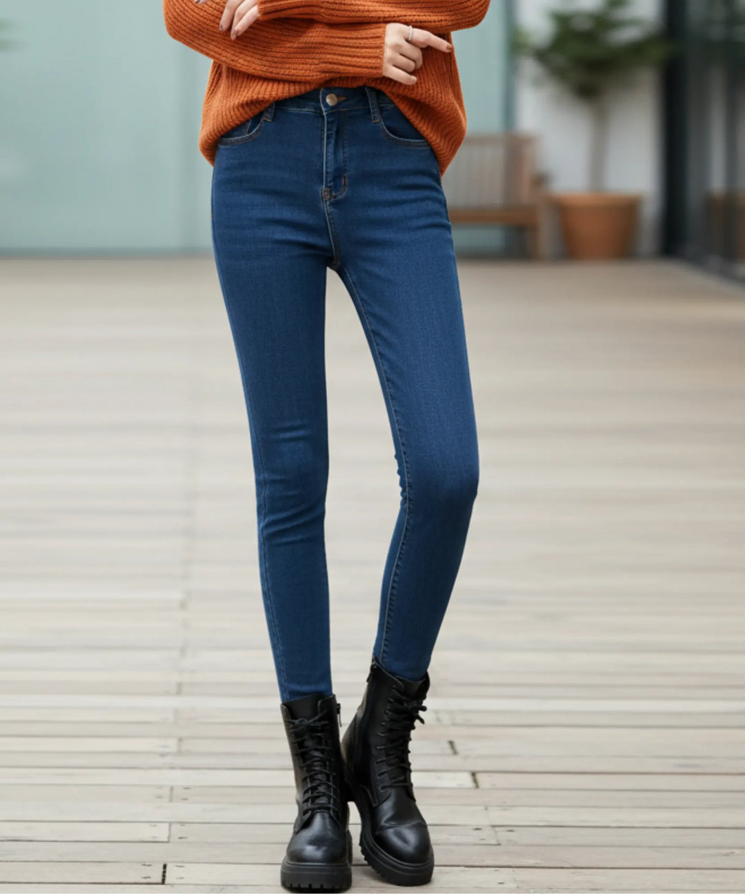 Women's Fleece-Lined Skinny Jeans