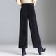 Women's High-Waisted Wide-Leg Corduroy Pants with Patch Pockets