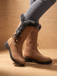 Women's Knee-High Snow Boots with Faux Fur Cuff