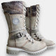 Women's Knit-Cuff Lace-Up Winter Boots
