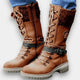 Women's Knit-Cuff Lace-Up Winter Boots