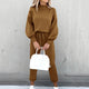 Women's Knit Lounge Set with Mock Neck Sweater