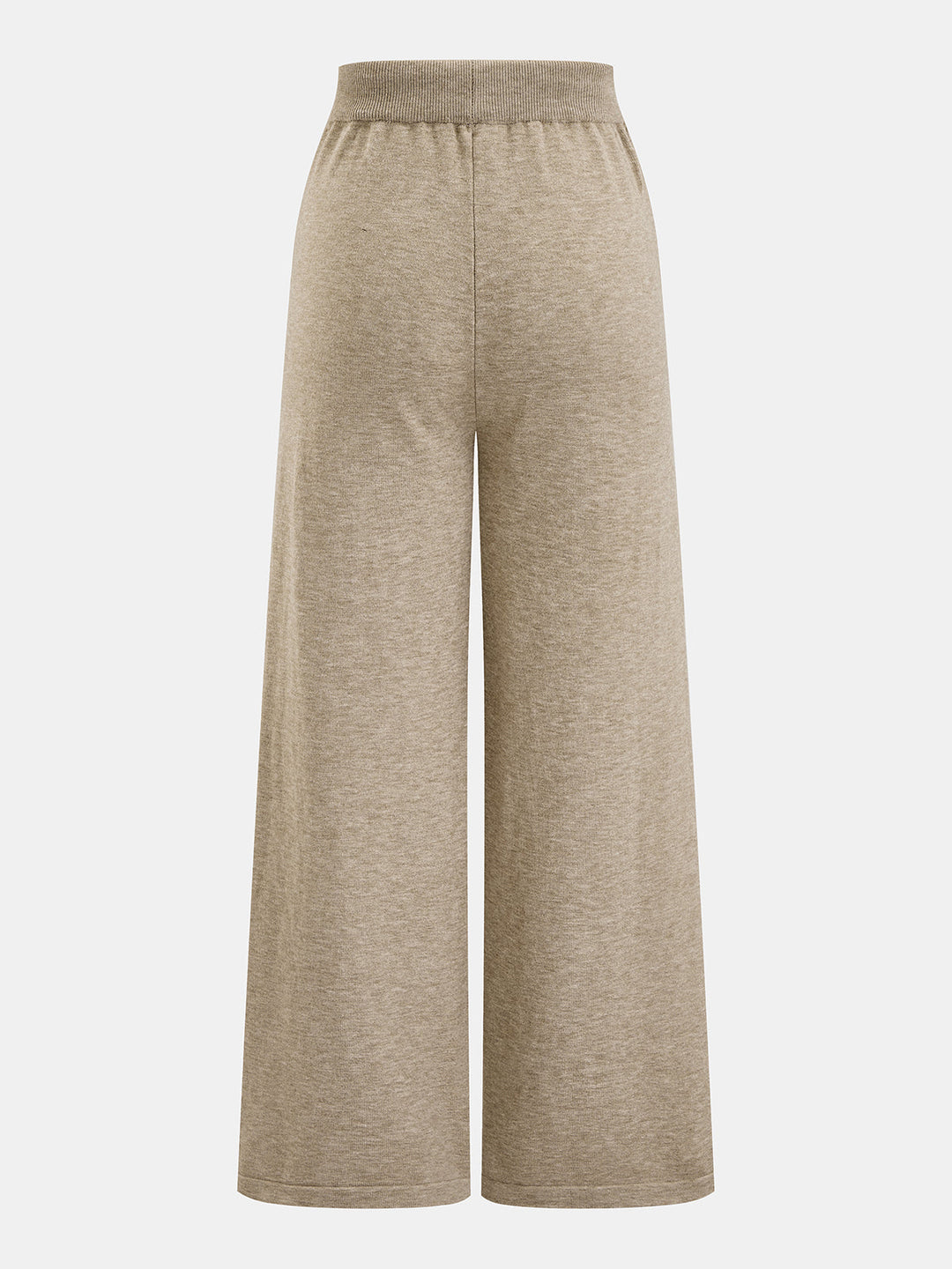 Women's Knit Sweater and Wide-Leg Pants Set with Scarf Detail