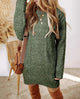 Women's Oversized Cable Knit Sweater Dress