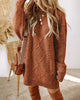 Women's Oversized Cable Knit Sweater Dress