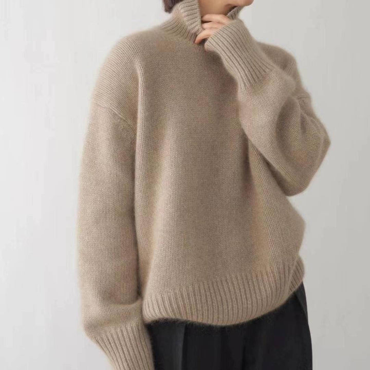 Women's Oversized Cashmere-Blend Turtleneck Sweater