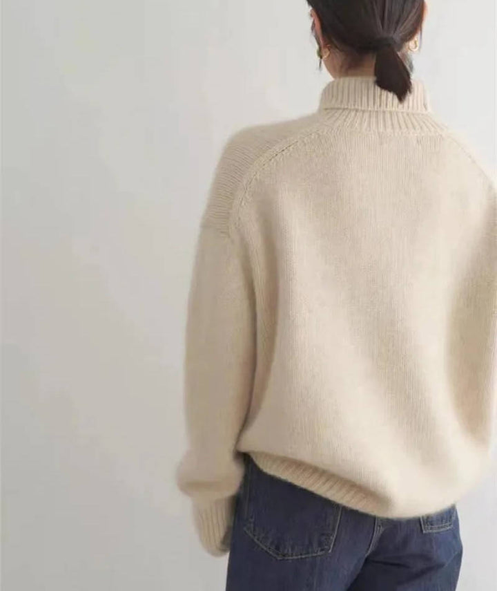 Women's Oversized Cashmere-Blend Turtleneck Sweater