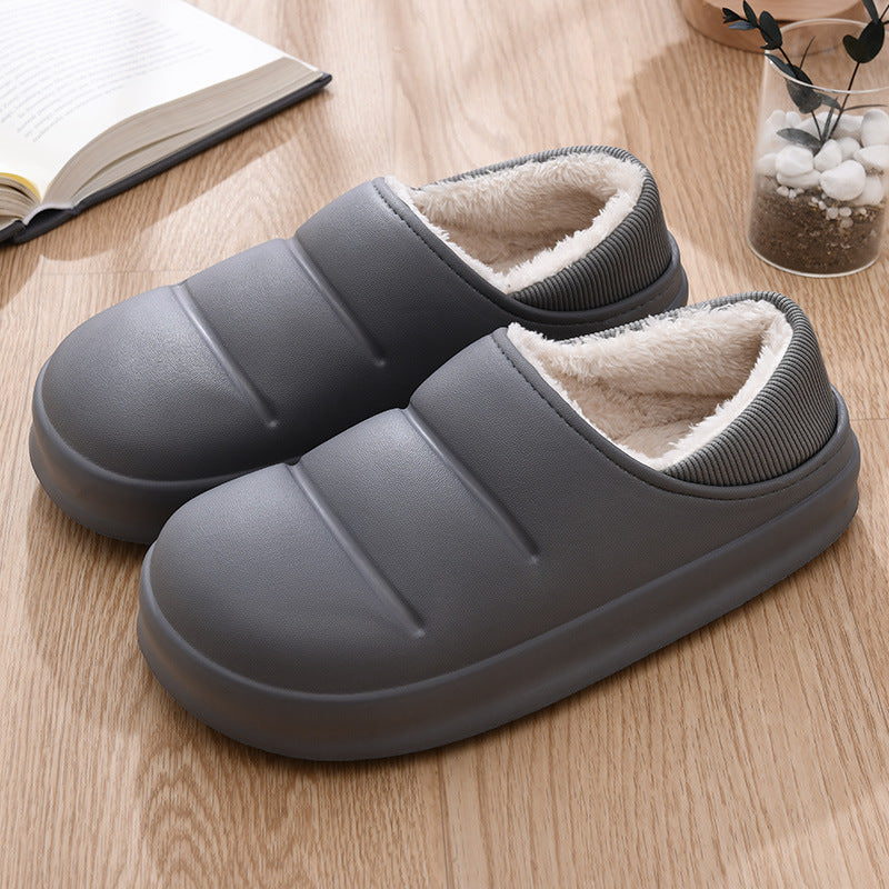 Women's Padded Slip-On Slippers with Faux Fur Lining