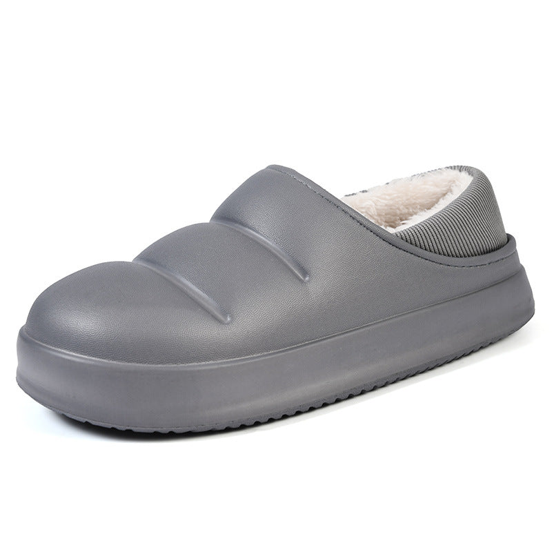 Women's Padded Slip-On Slippers with Faux Fur Lining