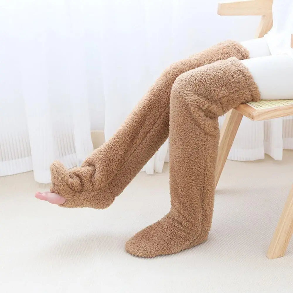 Women's Plush Fleece Over-the-Knee Leg Warmers