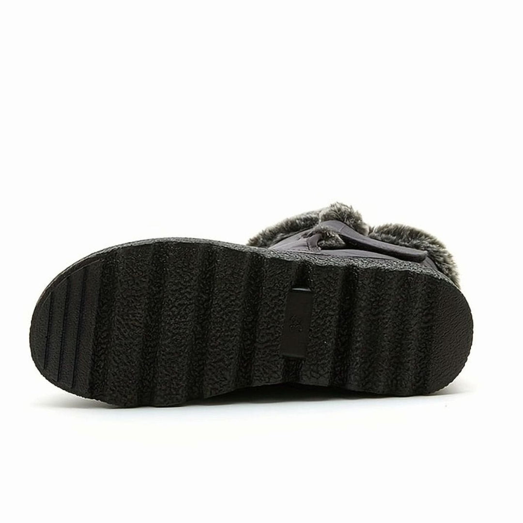 Women's Quilted Snow Boots with Faux Fur Cuff