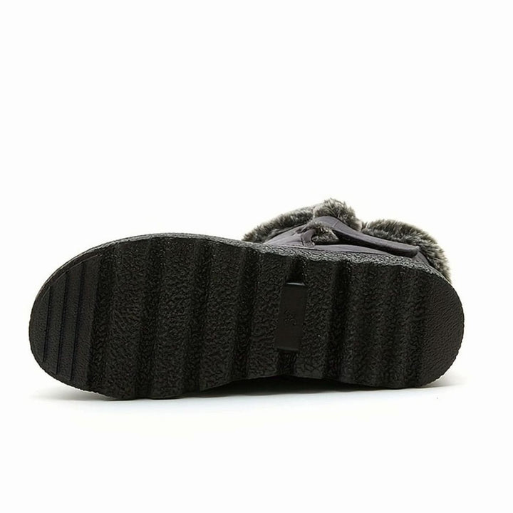 Women's Quilted Snow Boots with Faux Fur Cuff