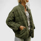 Women's Relaxed Quilted Jacket with Stand Collar