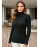 Women's Ribbed Turtleneck Knit Top