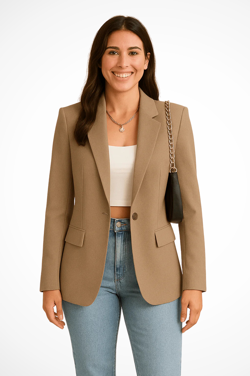 Women's Single-Button Tailored Blazer
