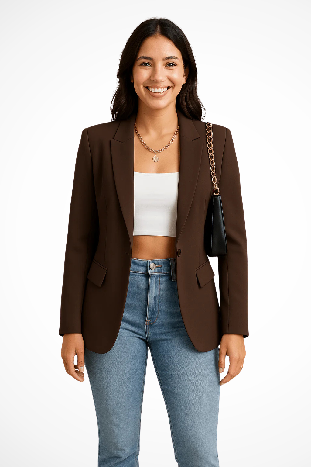 Women's Single-Button Tailored Blazer