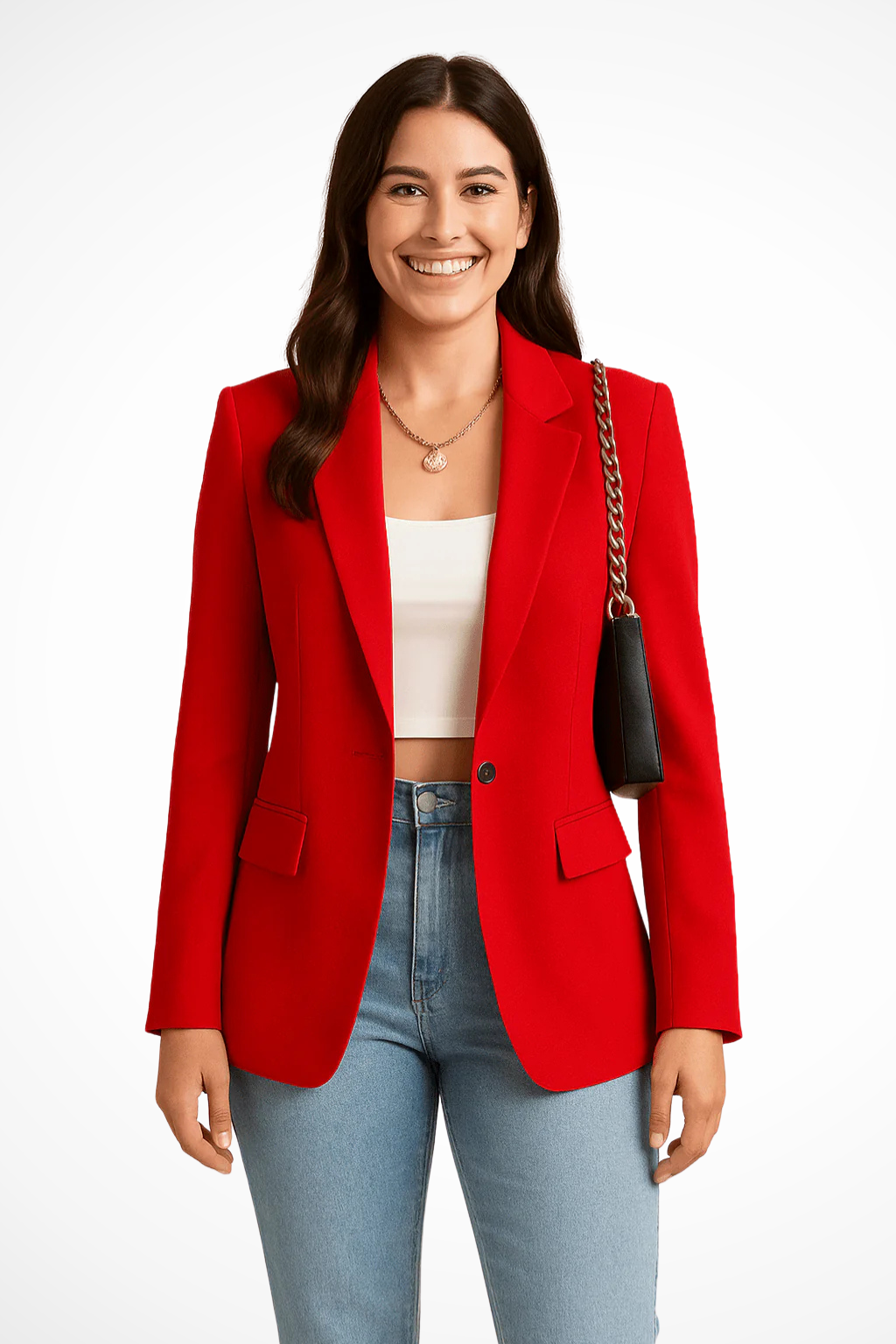 Women's Single-Button Tailored Blazer