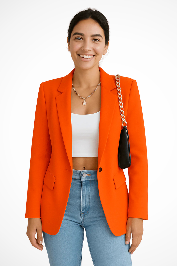 Women's Single-Button Tailored Blazer