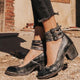 Women's Vintage Triple-Strap Block Heel Pumps