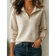 Women's Waffle Knit Quarter-Zip Pullover