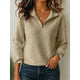 Women's Waffle Knit Quarter-Zip Pullover