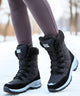 Women's Waterproof Mid-Calf Snow Boots with Faux Fur Cuff