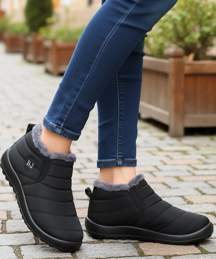 Women's Waterproof Slip-On Fleece-Lined Ankle Boots