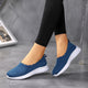 Annet Knit Slip-On Walking Sneakers with Scalloped Edge - image 5