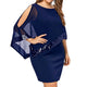 Lillianna | Women's Sequin Cold-Shoulder Midi Dress