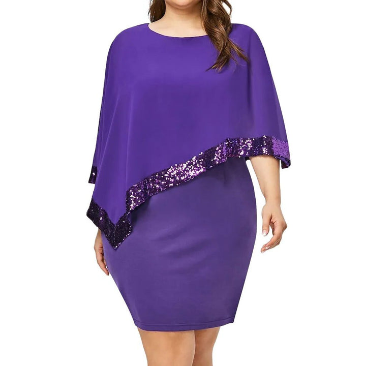 Lillianna | Women's Sequin Cold-Shoulder Midi Dress
