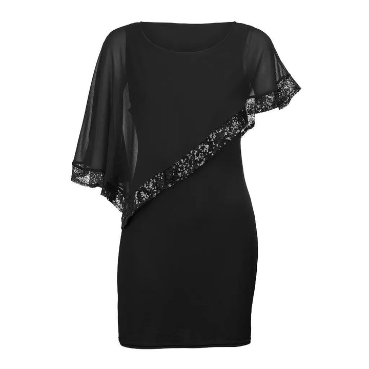 Lillianna | Women's Sequin Cold-Shoulder Midi Dress