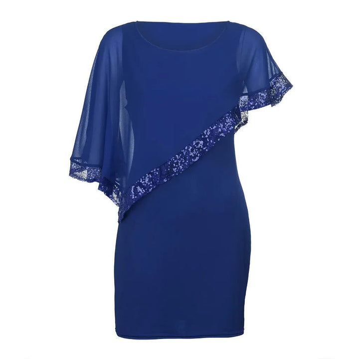 Lillianna | Women's Sequin Cold-Shoulder Midi Dress
