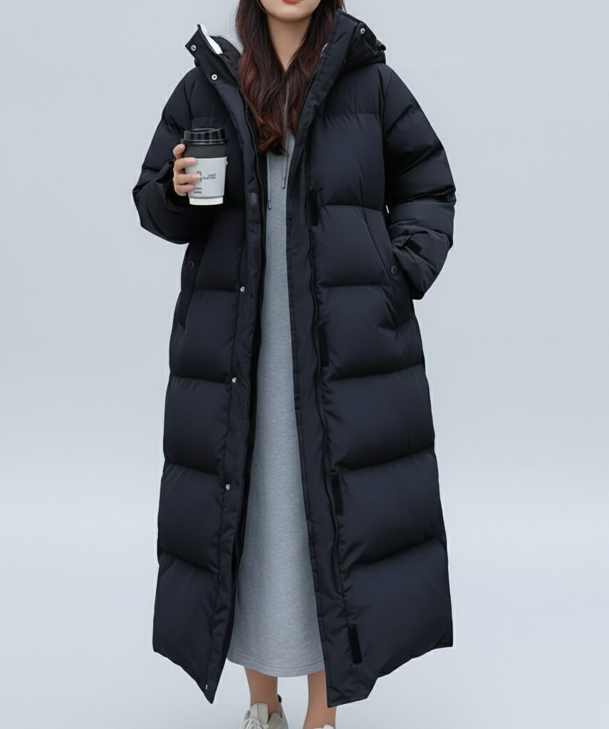 Immaculata | Women's Long Puffer Coat with Sherpa Collar
