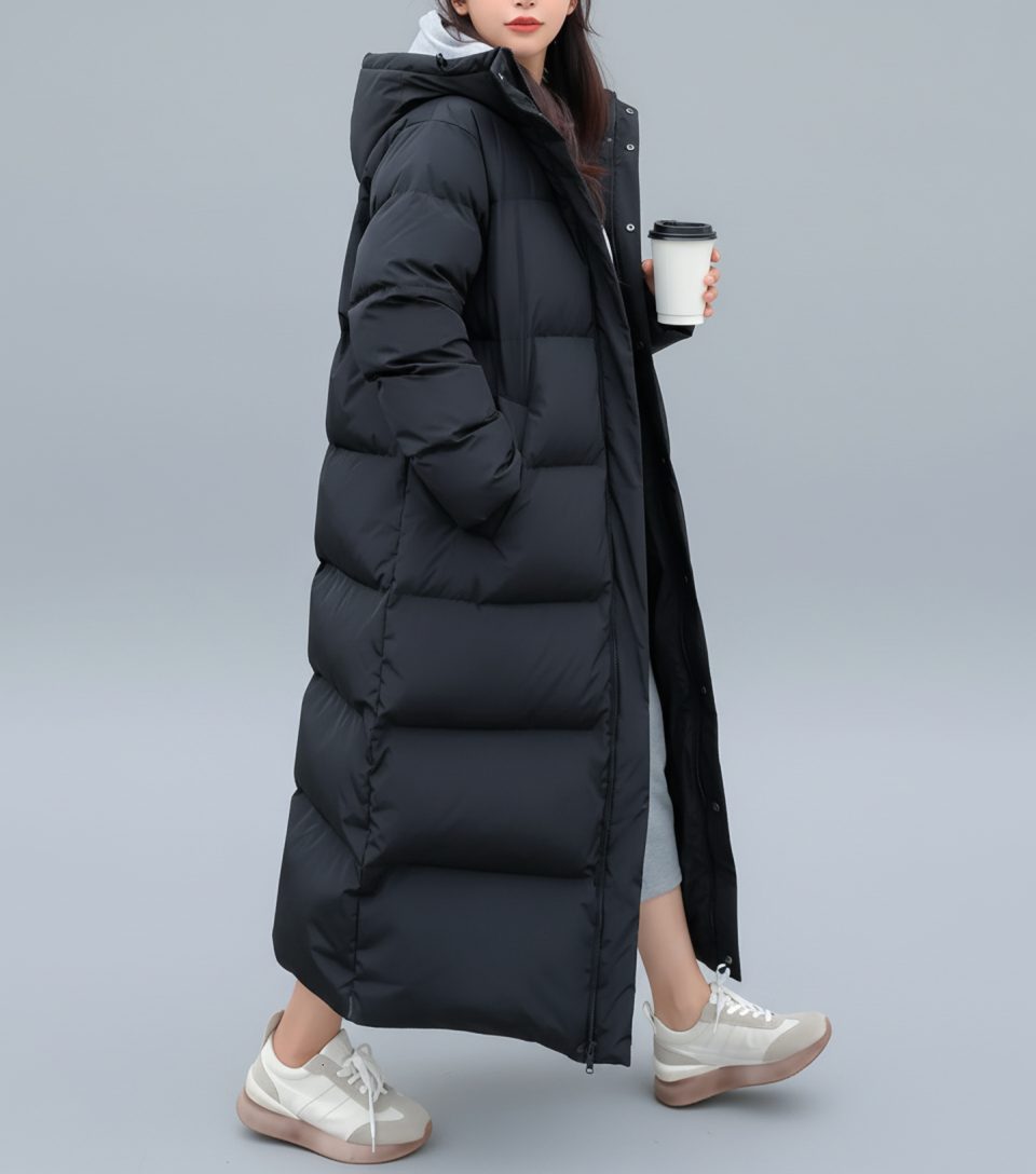 Immaculata | Women's Long Puffer Coat with Sherpa Collar