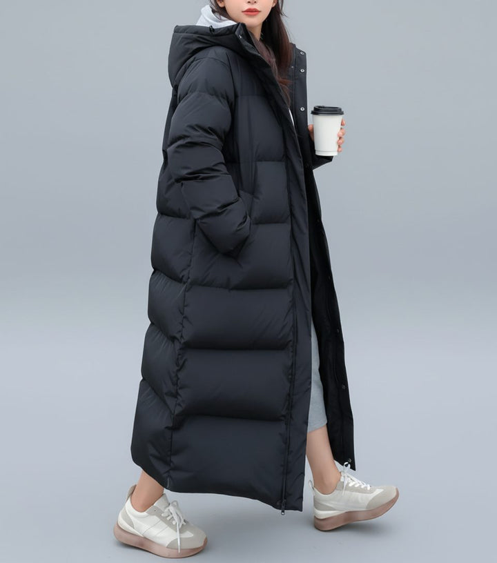 Immaculata | Women's Long Puffer Coat with Sherpa Collar