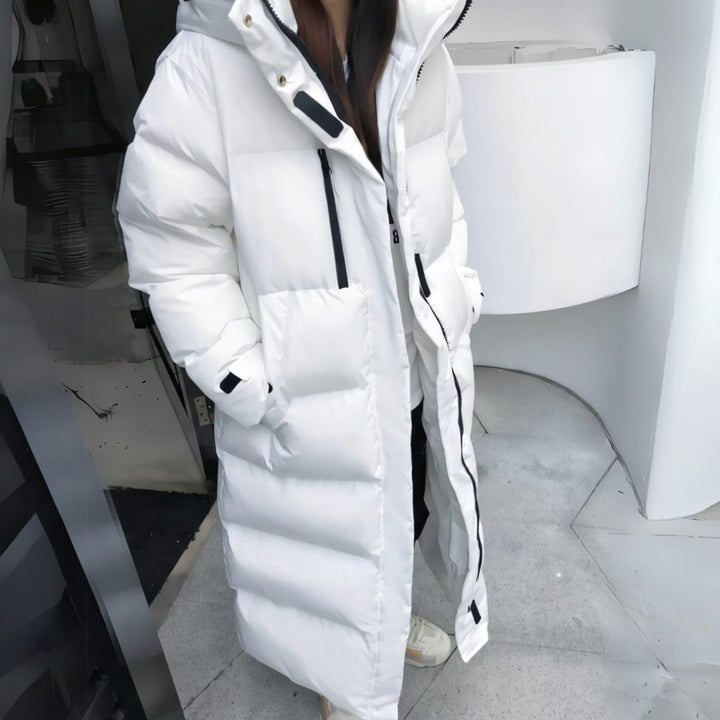 Immaculata | Women's Long Puffer Coat with Sherpa Collar