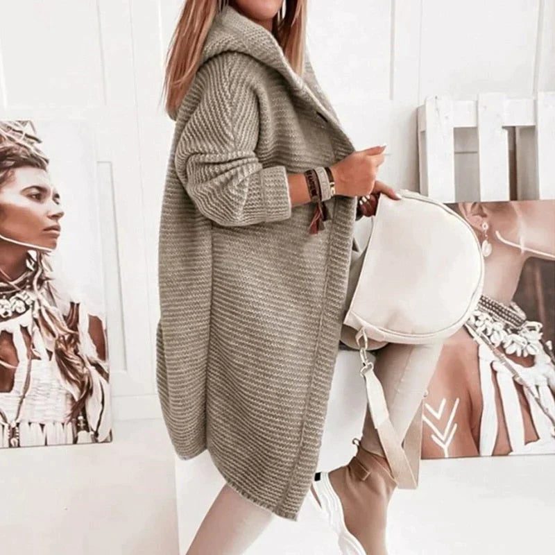 Lioba | Women's Long Ribbed Knit Cardigan