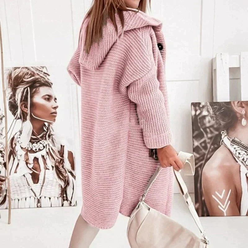 Lioba | Women's Long Ribbed Knit Cardigan