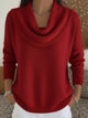 Ismenia | Women's Knit Jumper with Cowl Neck and Long Sleeves